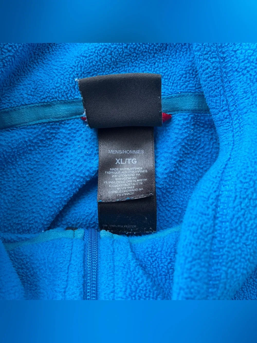The North Face Quarter Zip Fleece Pullover Jacket Blue Men's XL Outdoor